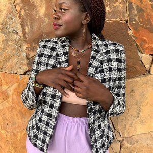 🧿✨Black and White Plaid Blazer✨🧿
